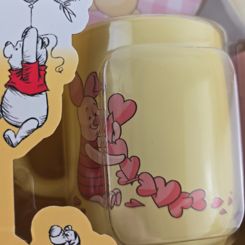 NIB Disney Winnie the Pooh 4 Piece Ceramic Mug and Coaster Gift Set OS - Picture 5 of 13